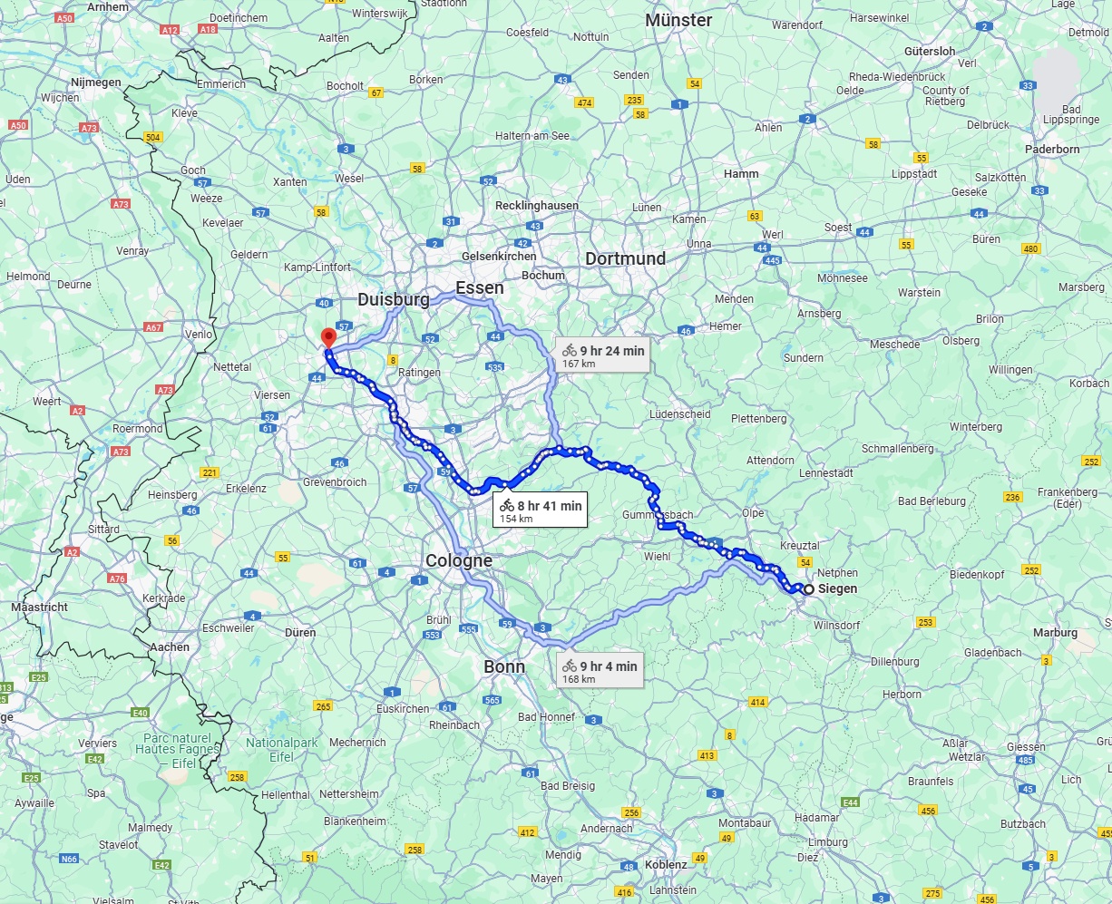Anreise von Siegen Zu Krefeld Über 