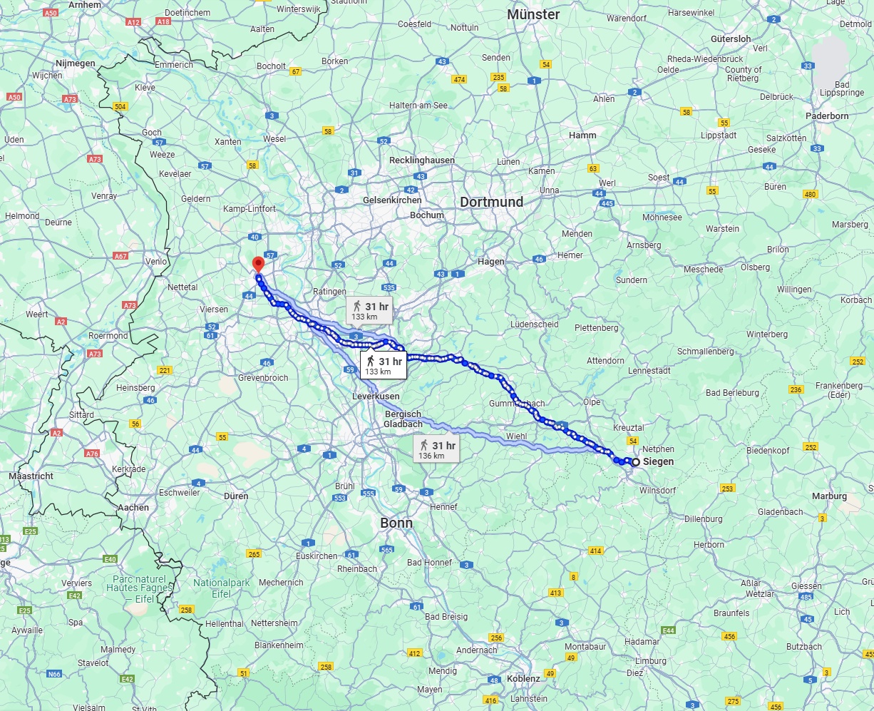Anreise von Siegen Zu Krefeld Über 