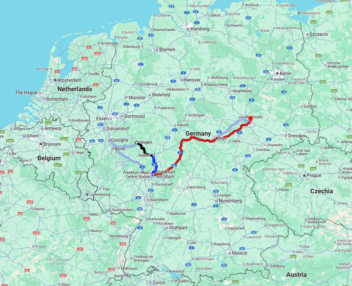 Anreise von Siegen Zu Leipzig Über 