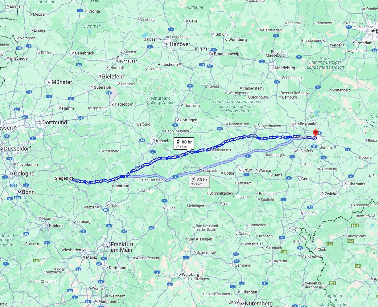 Anreise von Siegen Zu Leipzig Über 