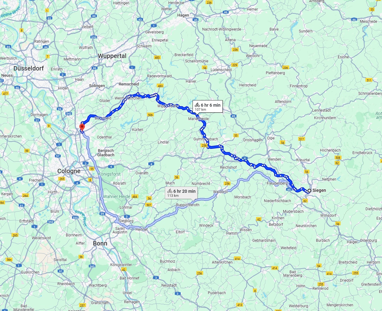 Anreise von Siegen Zu Leverkusen Über 