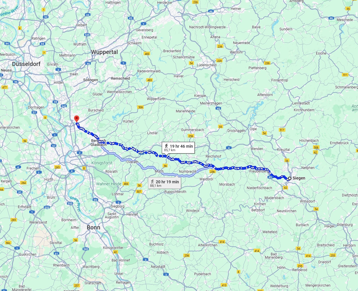 Anreise von Siegen Zu Leverkusen Über 