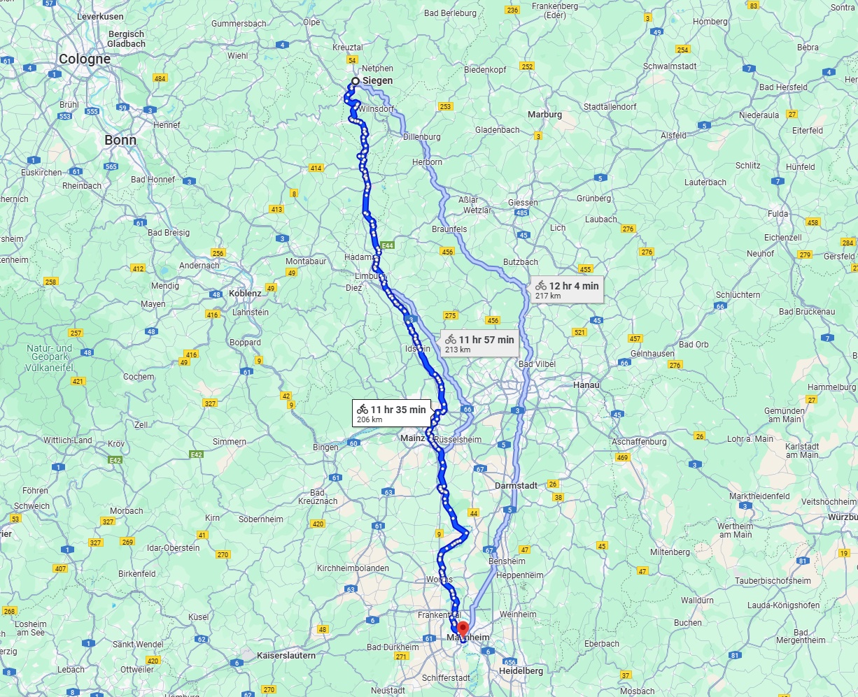 Anreise von Siegen Zu Ludwigshafen am Rhein Über 