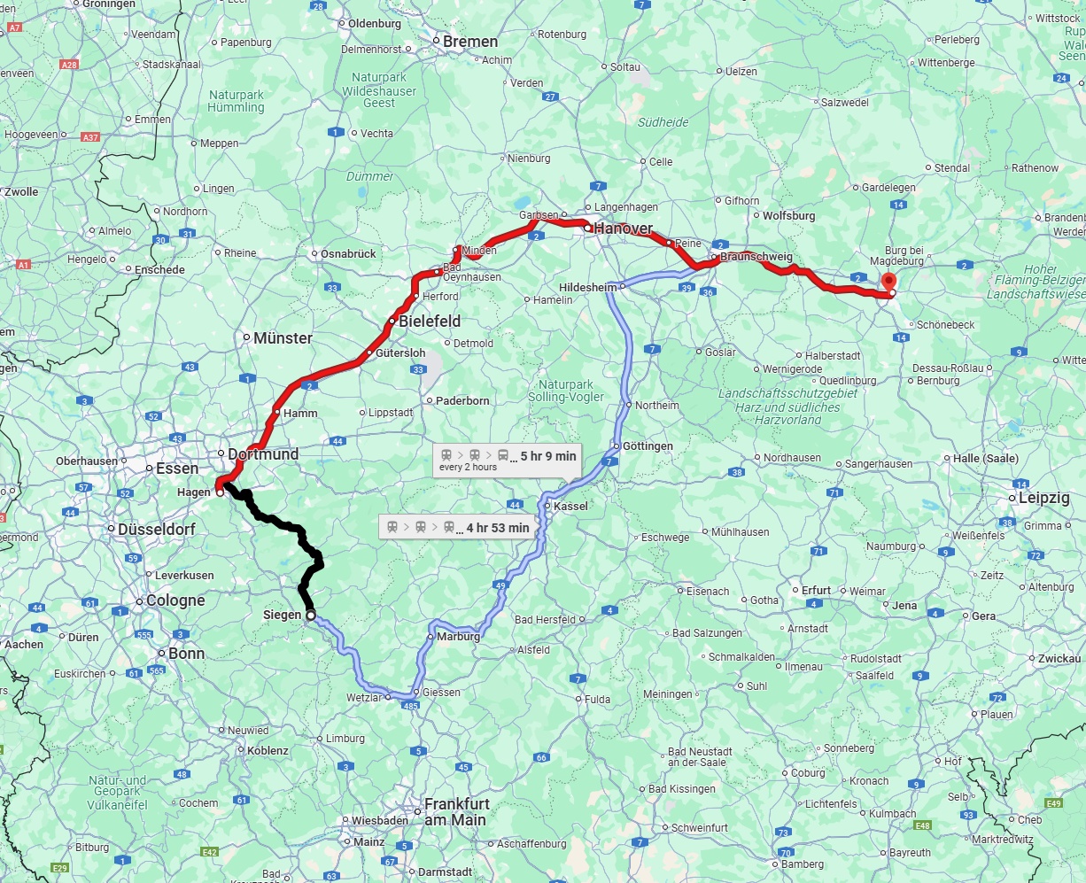 Anreise von Siegen Zu Magdeburg Über 