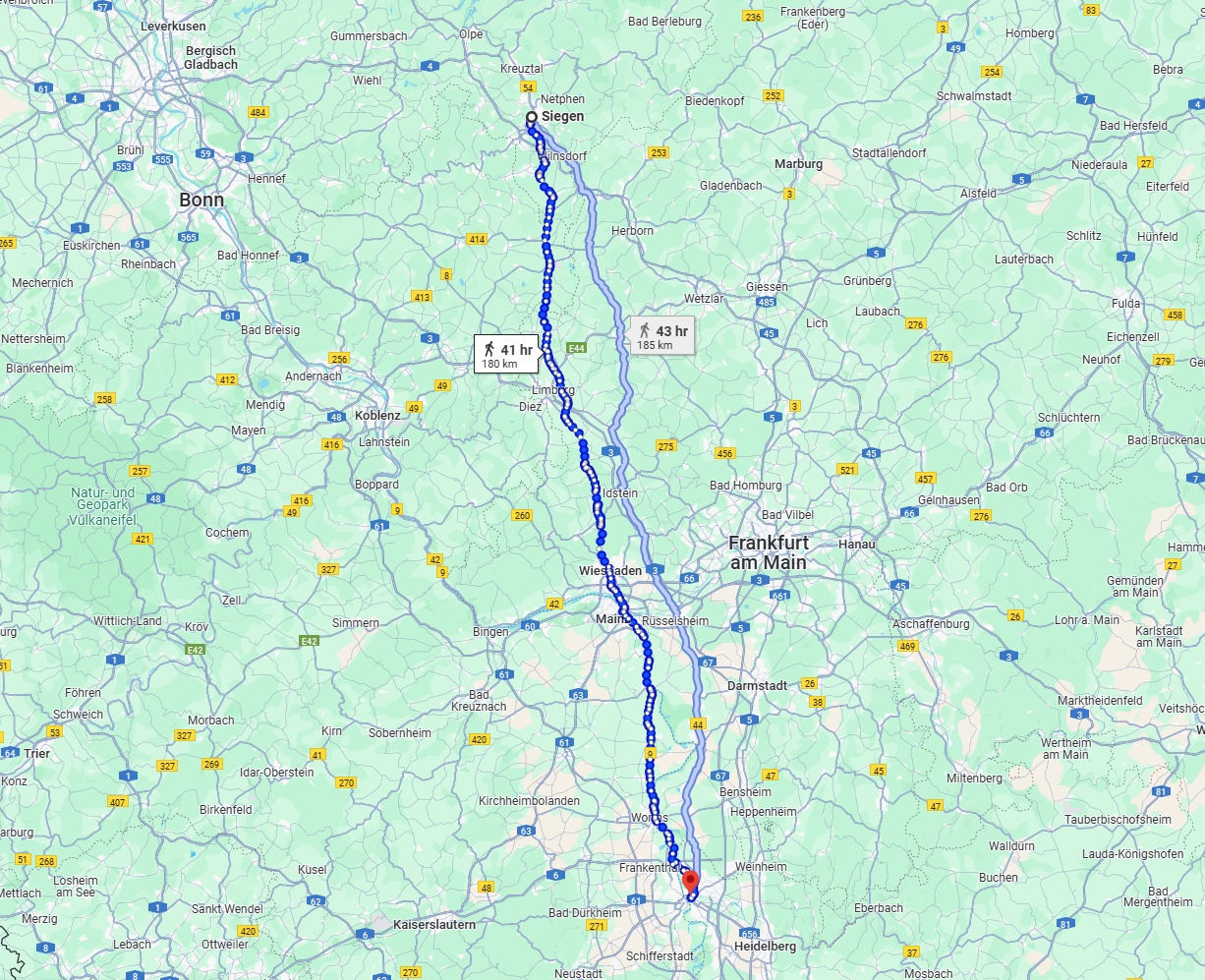Anreise von Siegen Zu Mannheim Über 