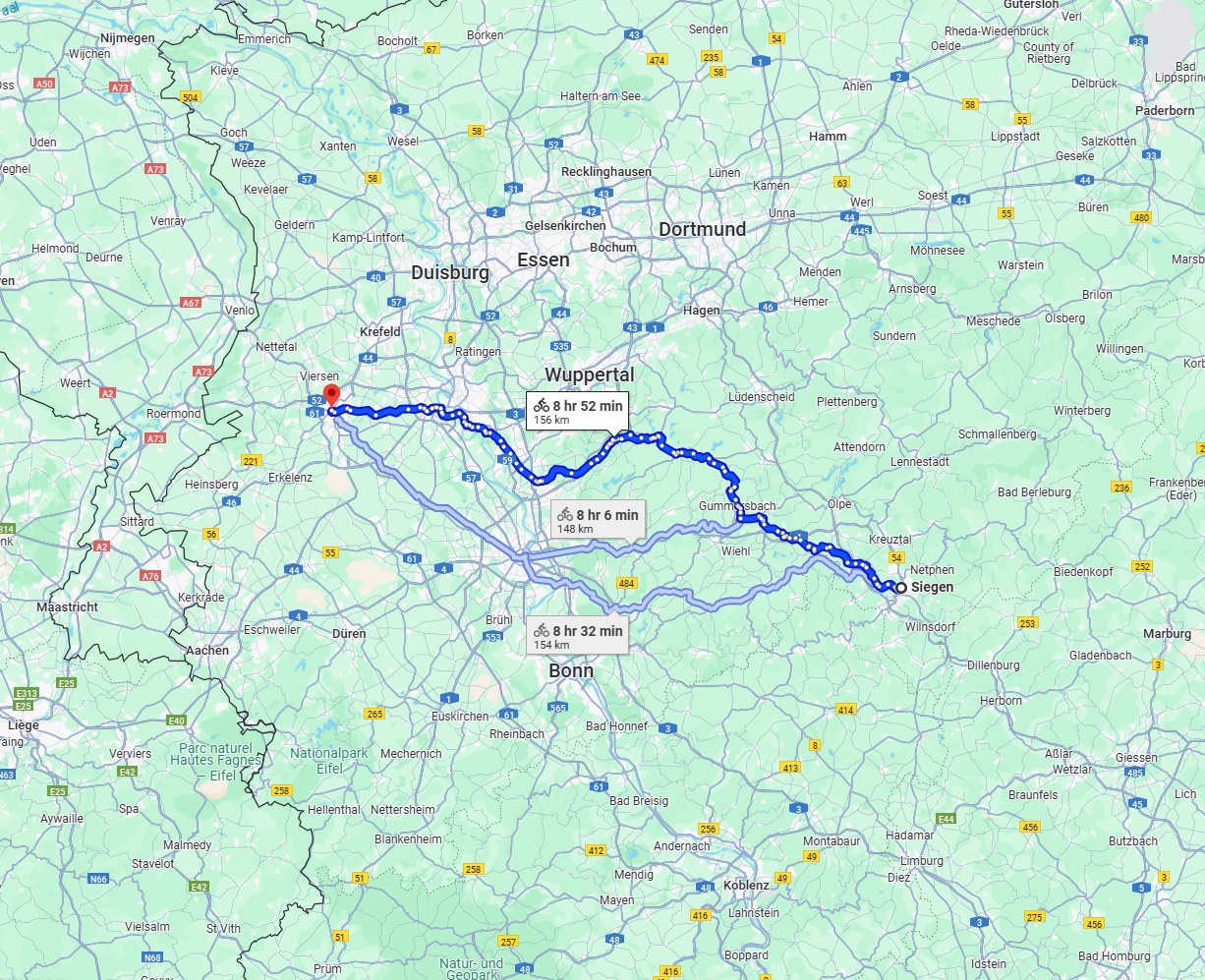 Anreise von Siegen Zu Mönchengladbach Über 