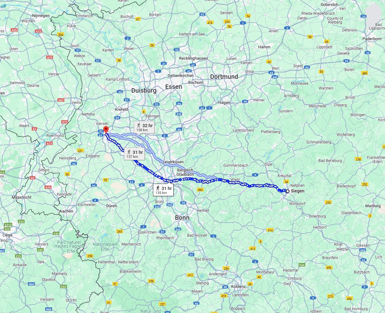 Anreise von Siegen Zu Mönchengladbach Über 