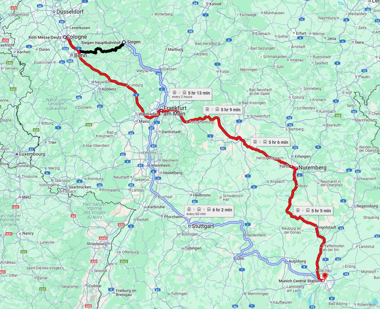Anreise von Siegen Zu München Über 