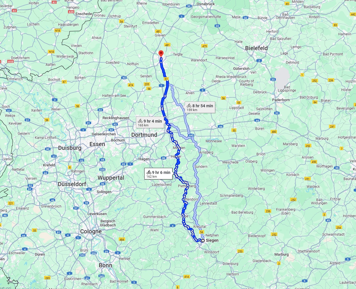 Anreise von Siegen Zu Münster Über 