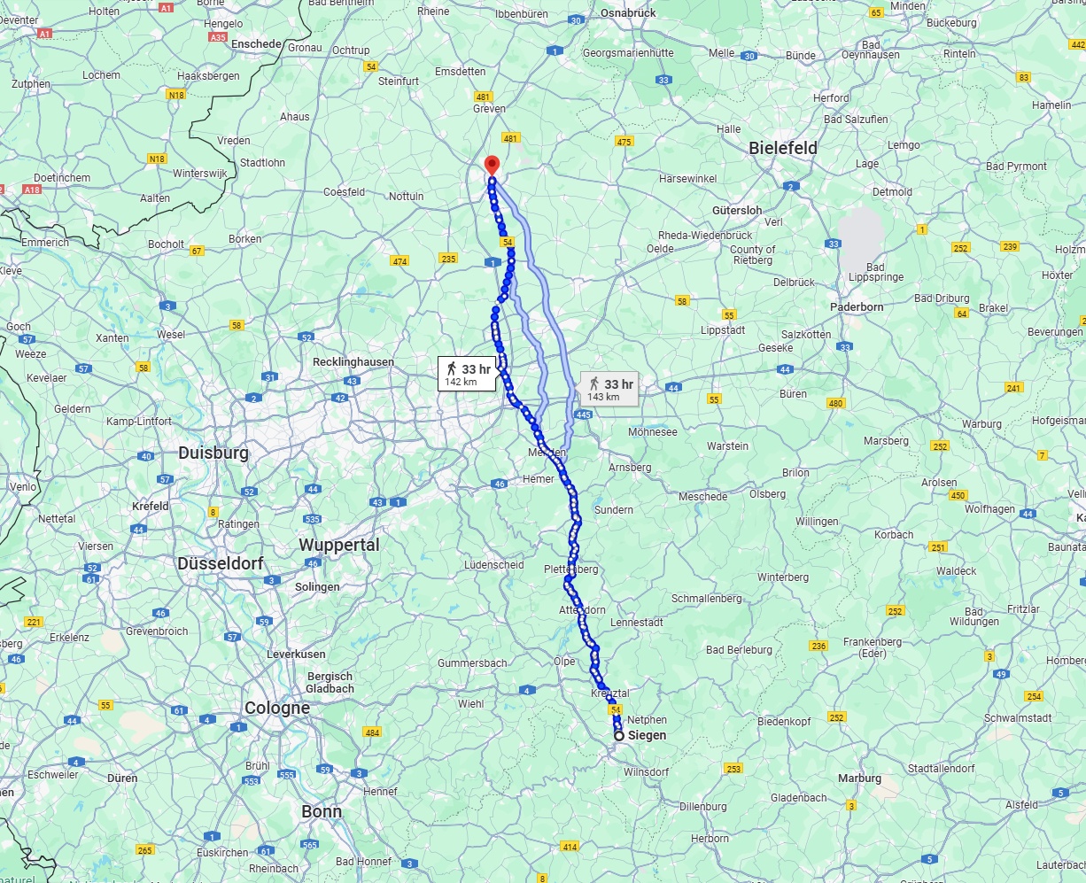 Anreise von Siegen Zu Münster Über 