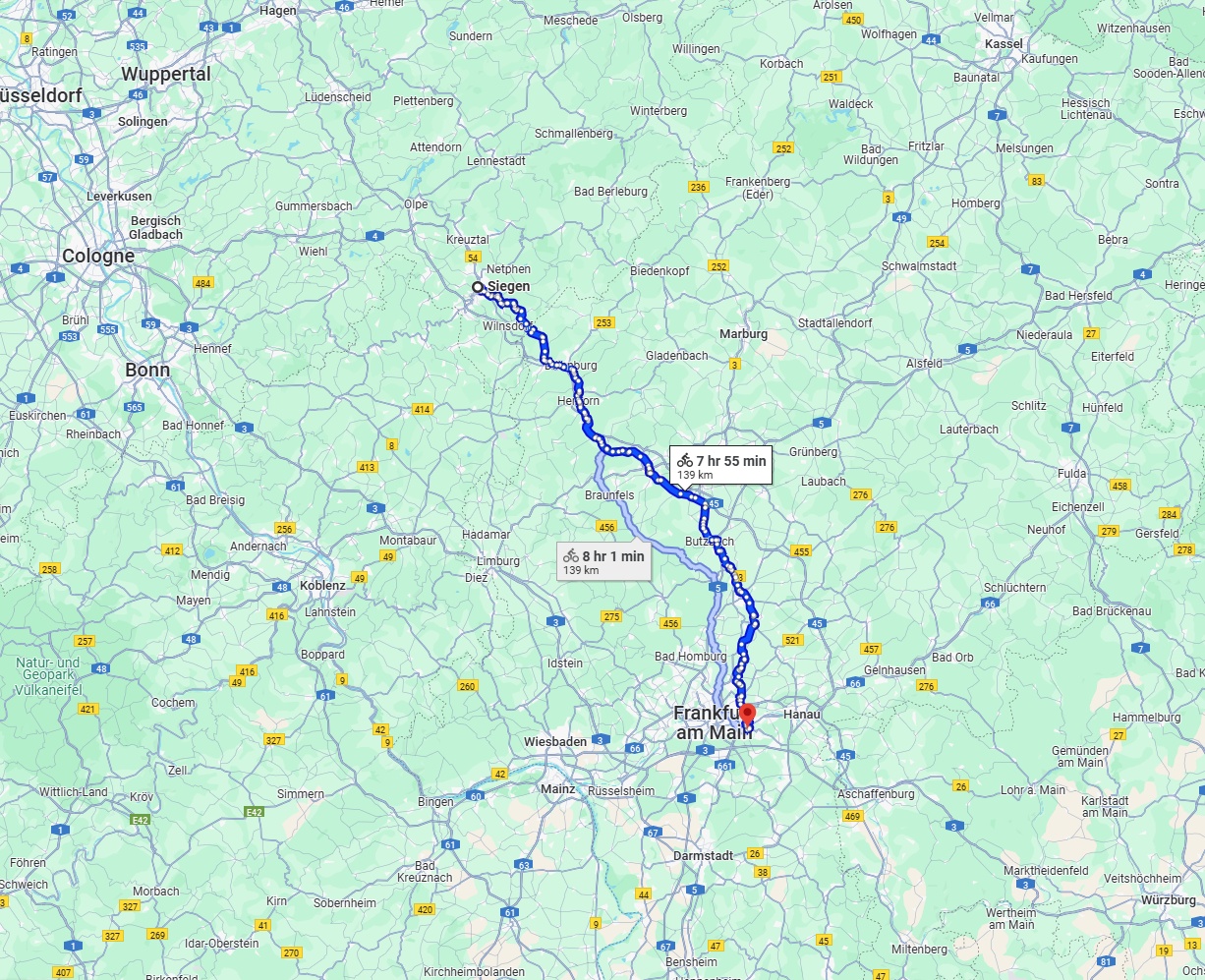 Anreise von Siegen Zu Offenbach am Main Über 