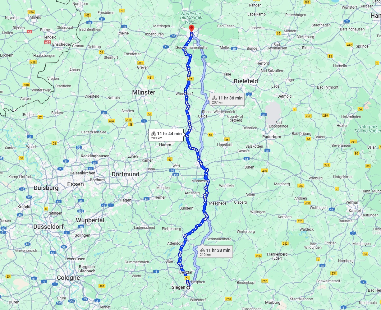 Anreise von Siegen Zu Osnabrück Über 