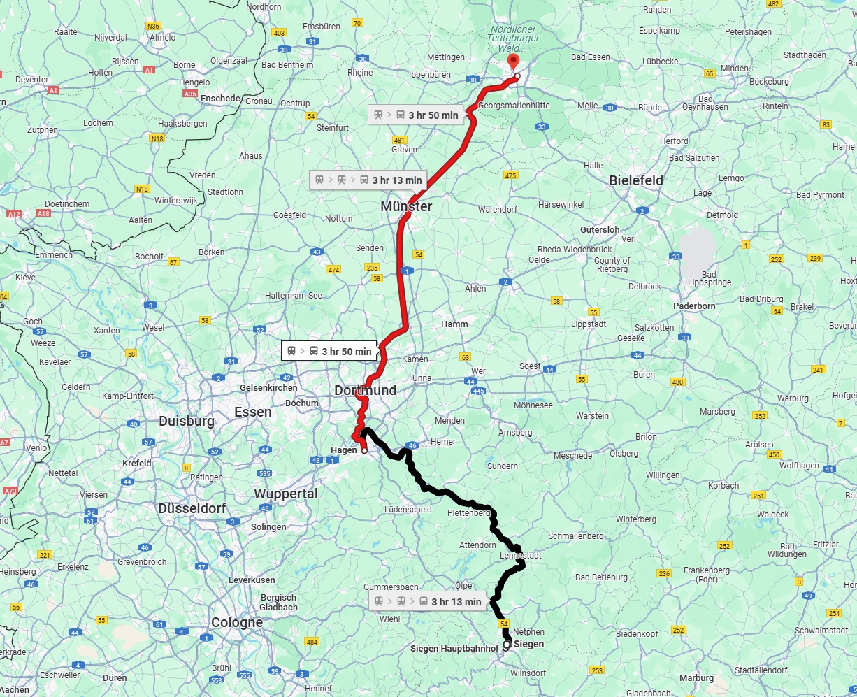 Anreise von Siegen Zu Osnabrück Über 