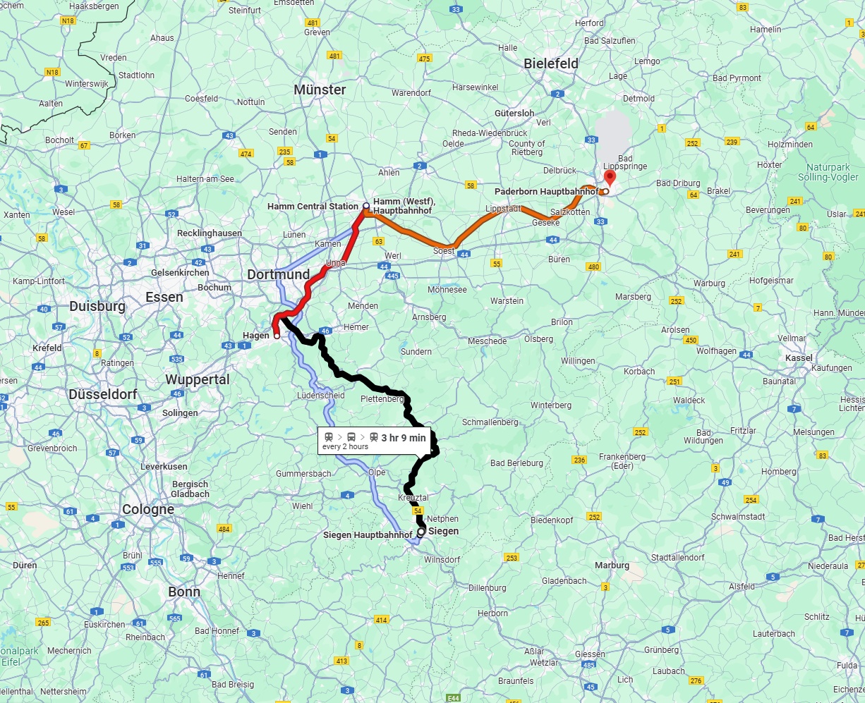 Anreise von Siegen Zu Paderborn Über 