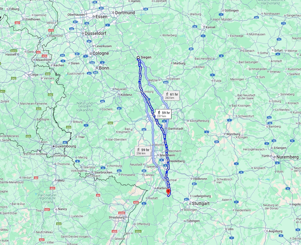 Anreise von Siegen Zu Pforzheim Über 