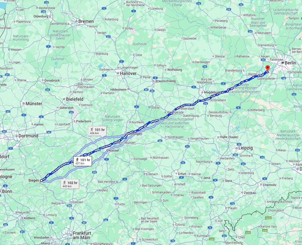 Anreise von Siegen Zu Potsdam Über 