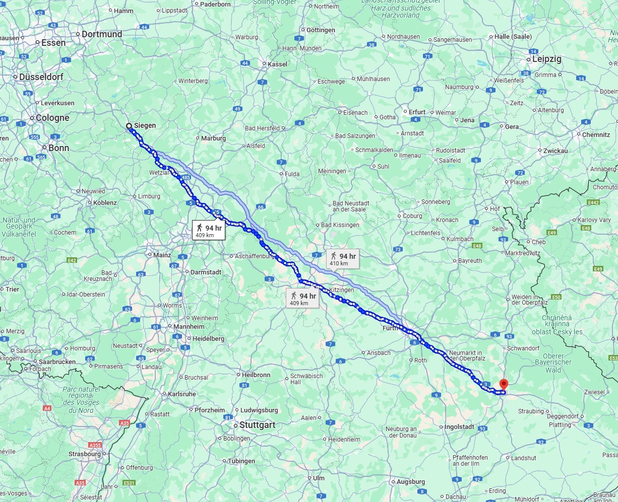 Anreise von Siegen Zu Regensburg Über 