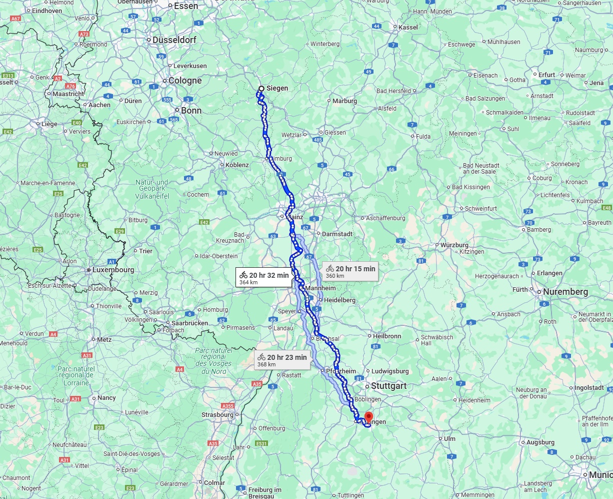 Anreise von Siegen Zu Reutlingen Über 