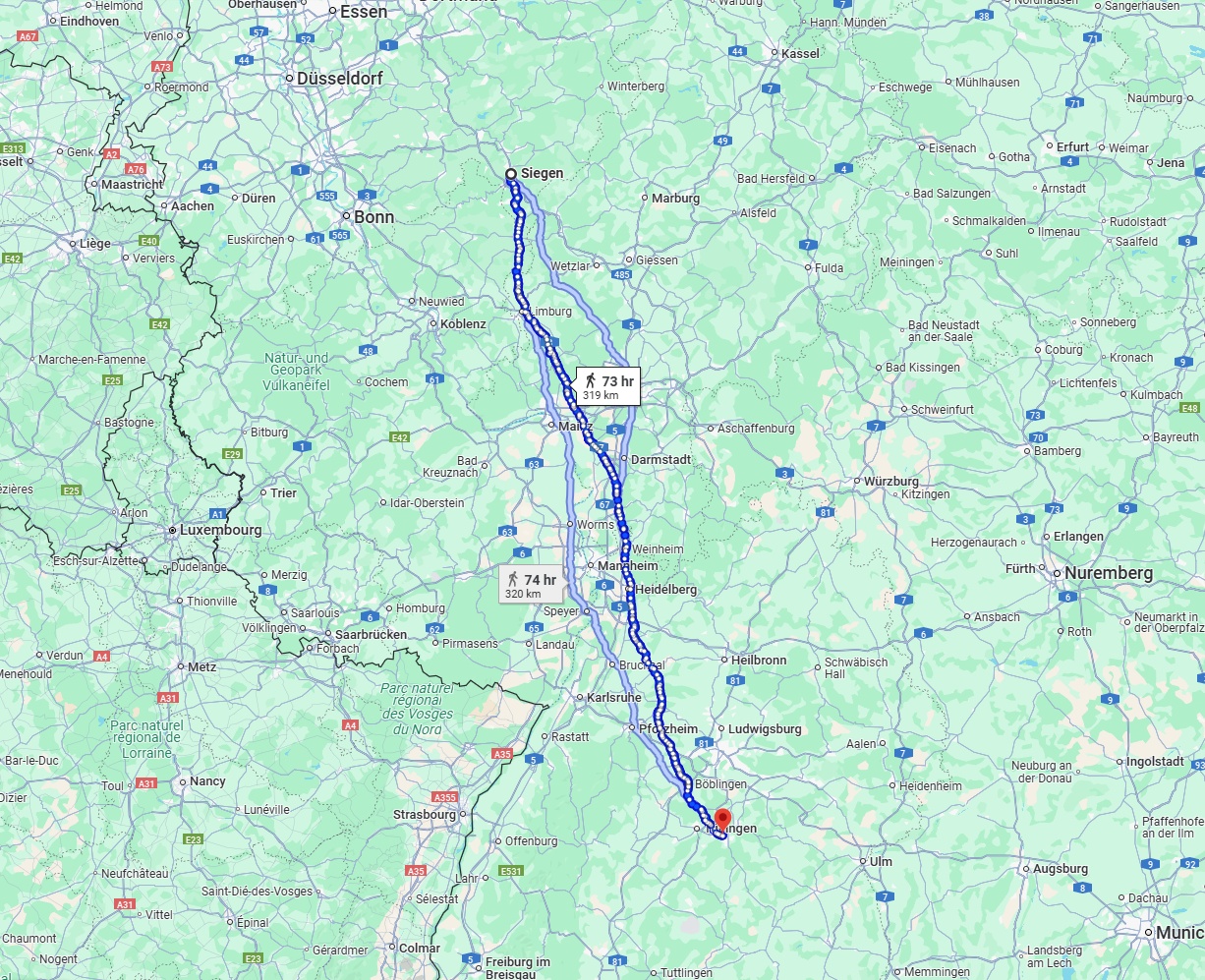 Anreise von Siegen Zu Reutlingen Über 