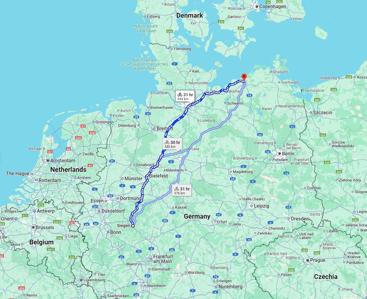 Anreise von Siegen Zu Rostock Über 