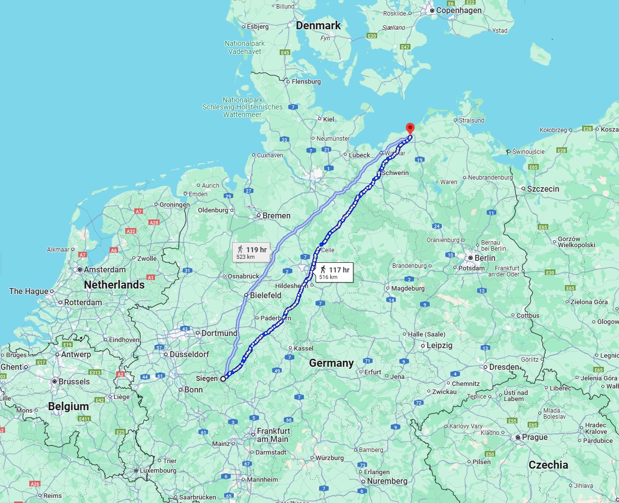 Anreise von Siegen Zu Rostock Über 