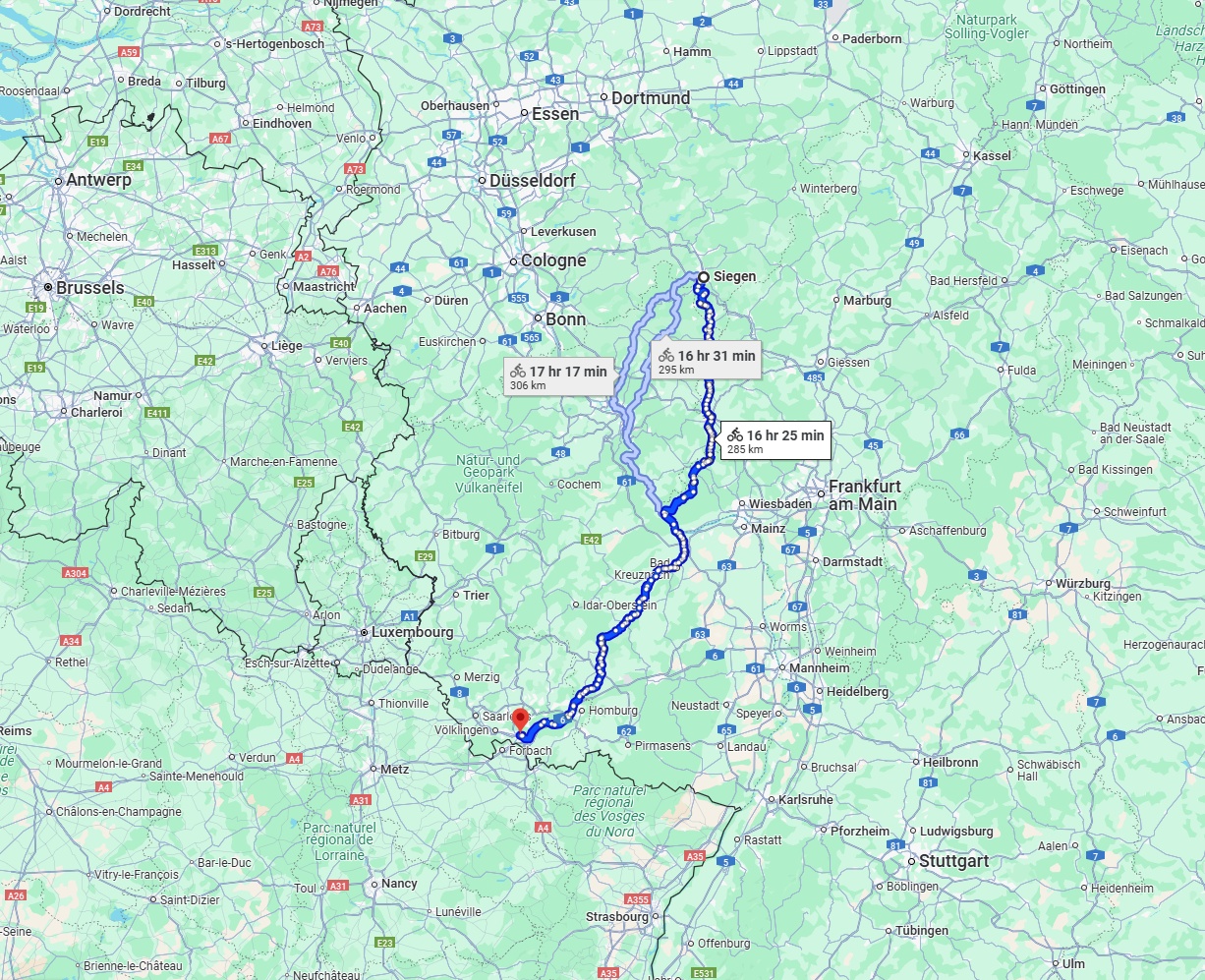 Anreise von Siegen Zu Saarbrücken Über 