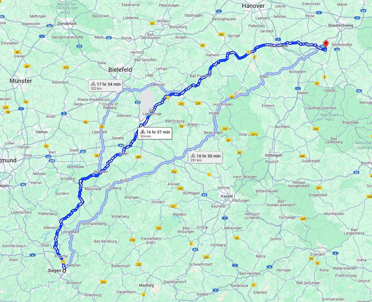 Anreise von Siegen Zu Salzgitter Über 