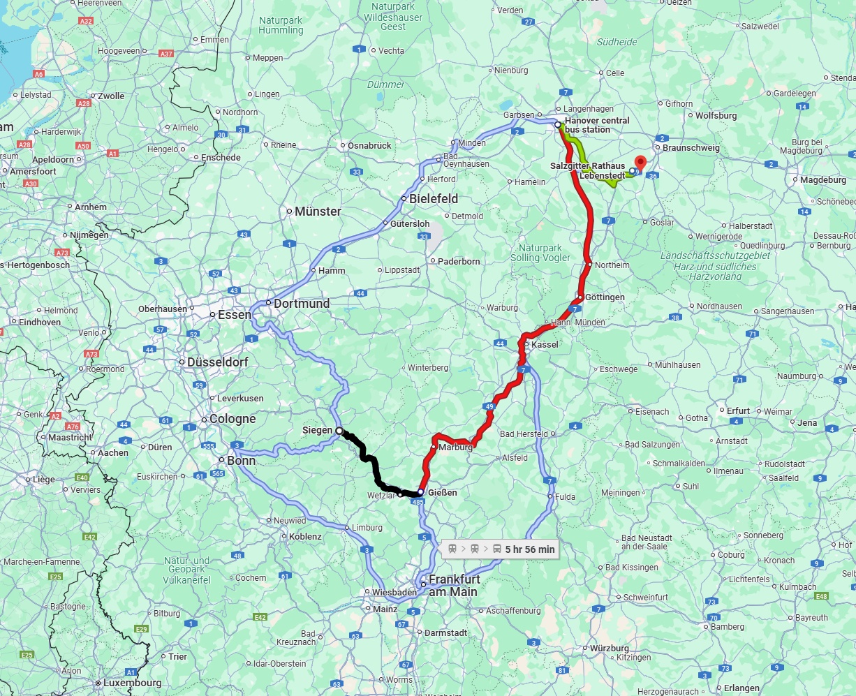 Anreise von Siegen Zu Salzgitter Über 