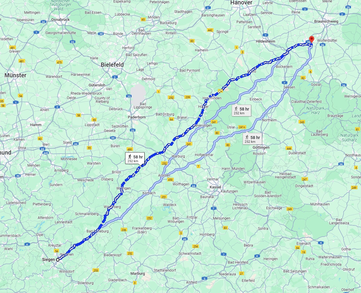 Anreise von Siegen Zu Salzgitter Über 