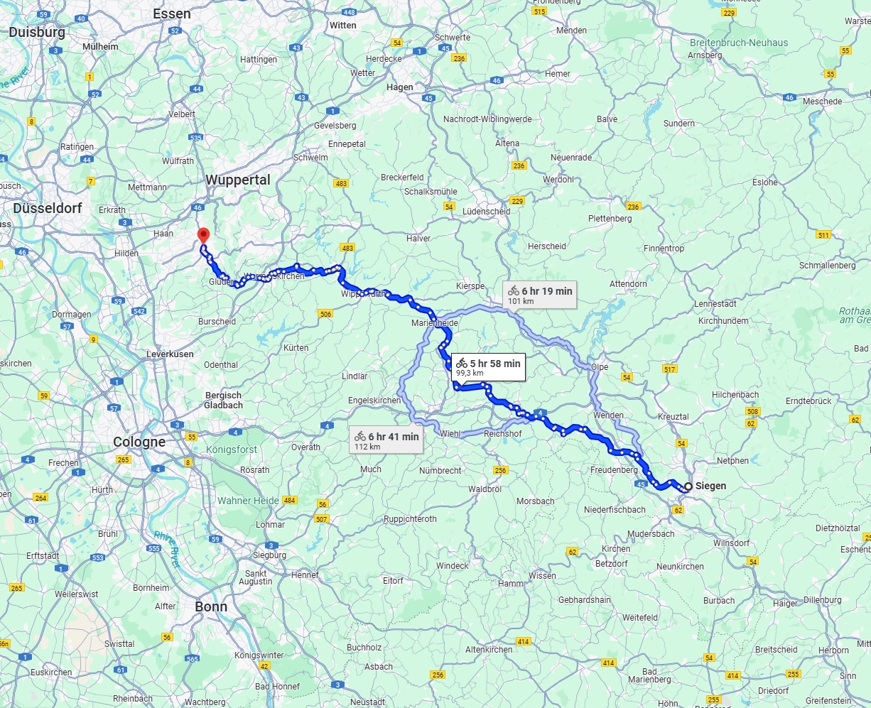 Anreise von Siegen Zu Solingen Über 