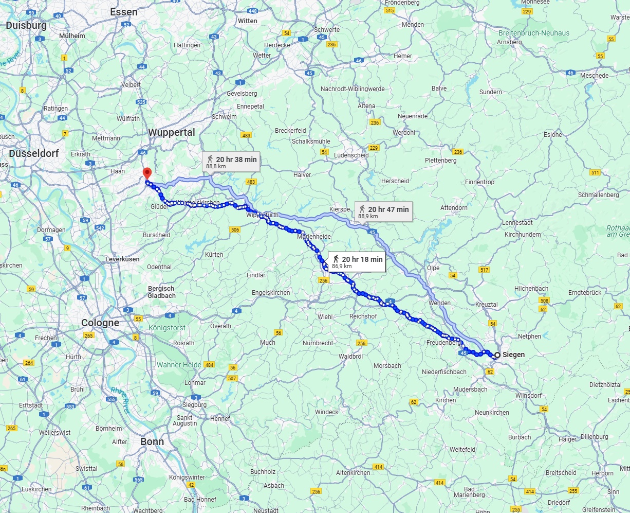 Anreise von Siegen Zu Solingen Über 