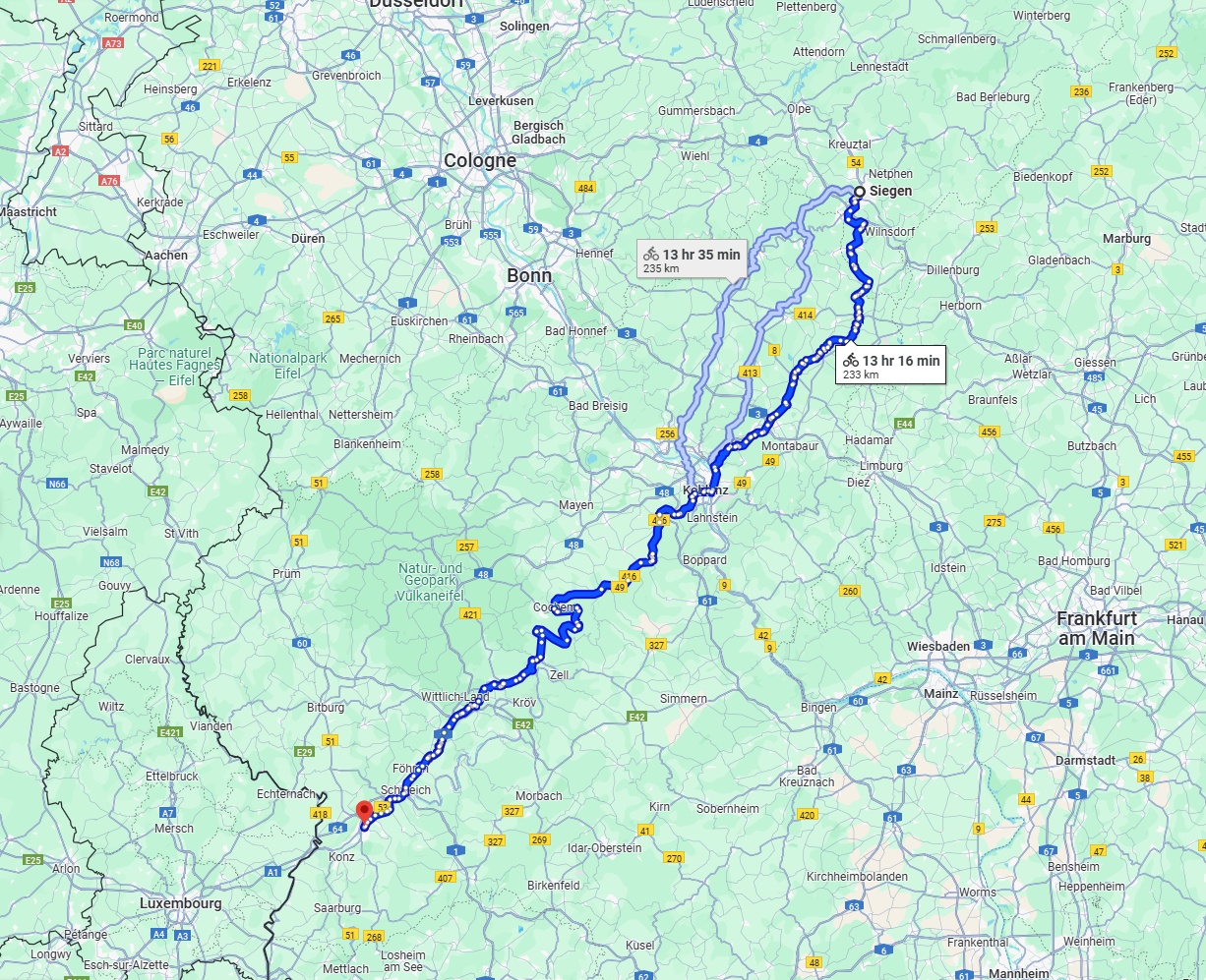 Anreise von Siegen Zu Trier Über 