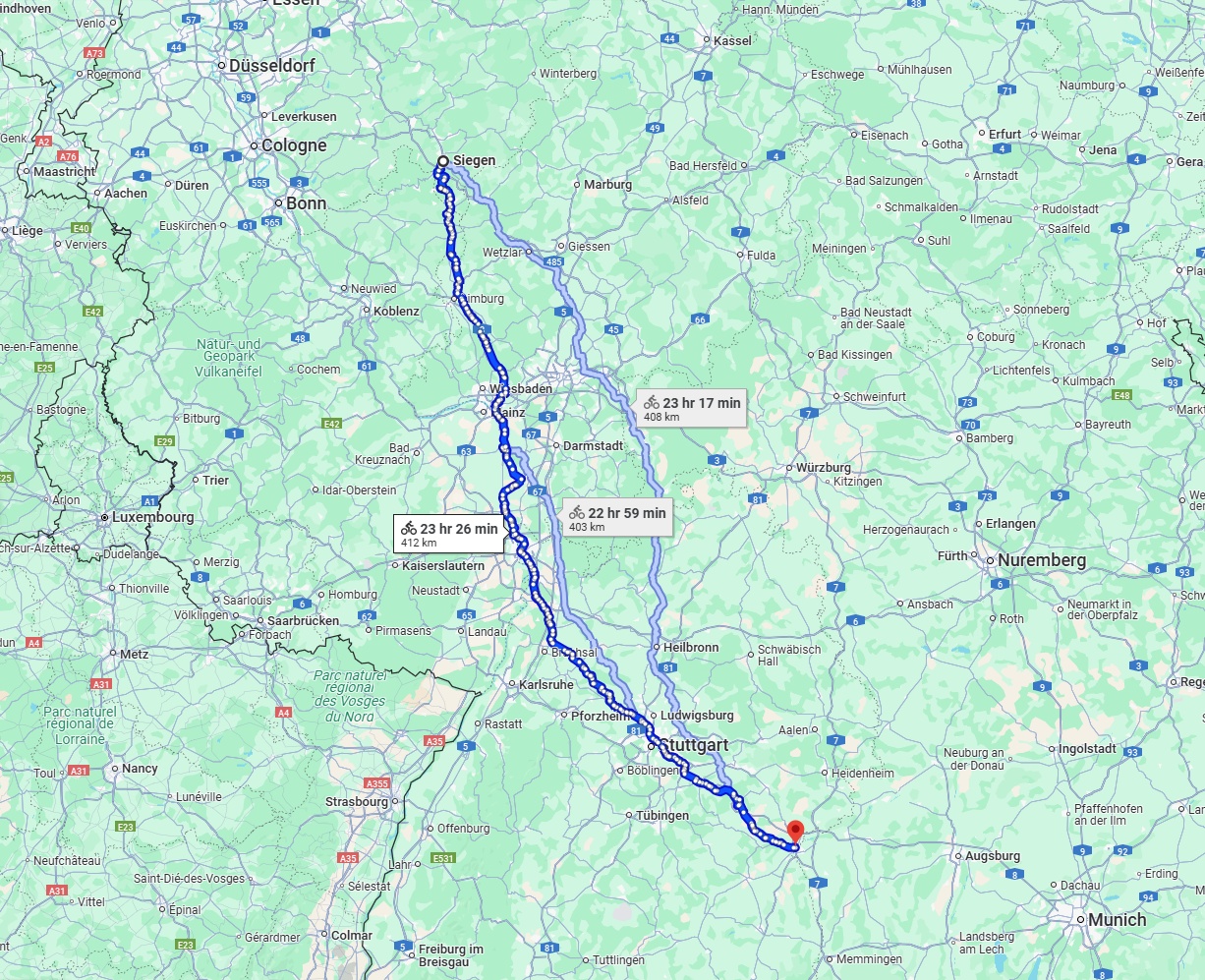 Anreise von Siegen Zu Ulm Über 