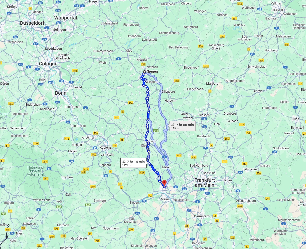 Anreise von Siegen Zu Wiesbaden Über 