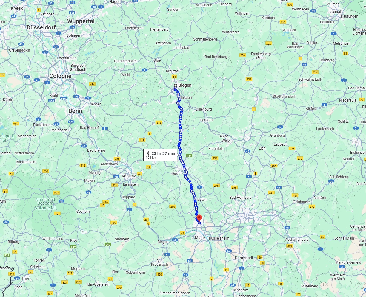 Anreise von Siegen Zu Wiesbaden Über 