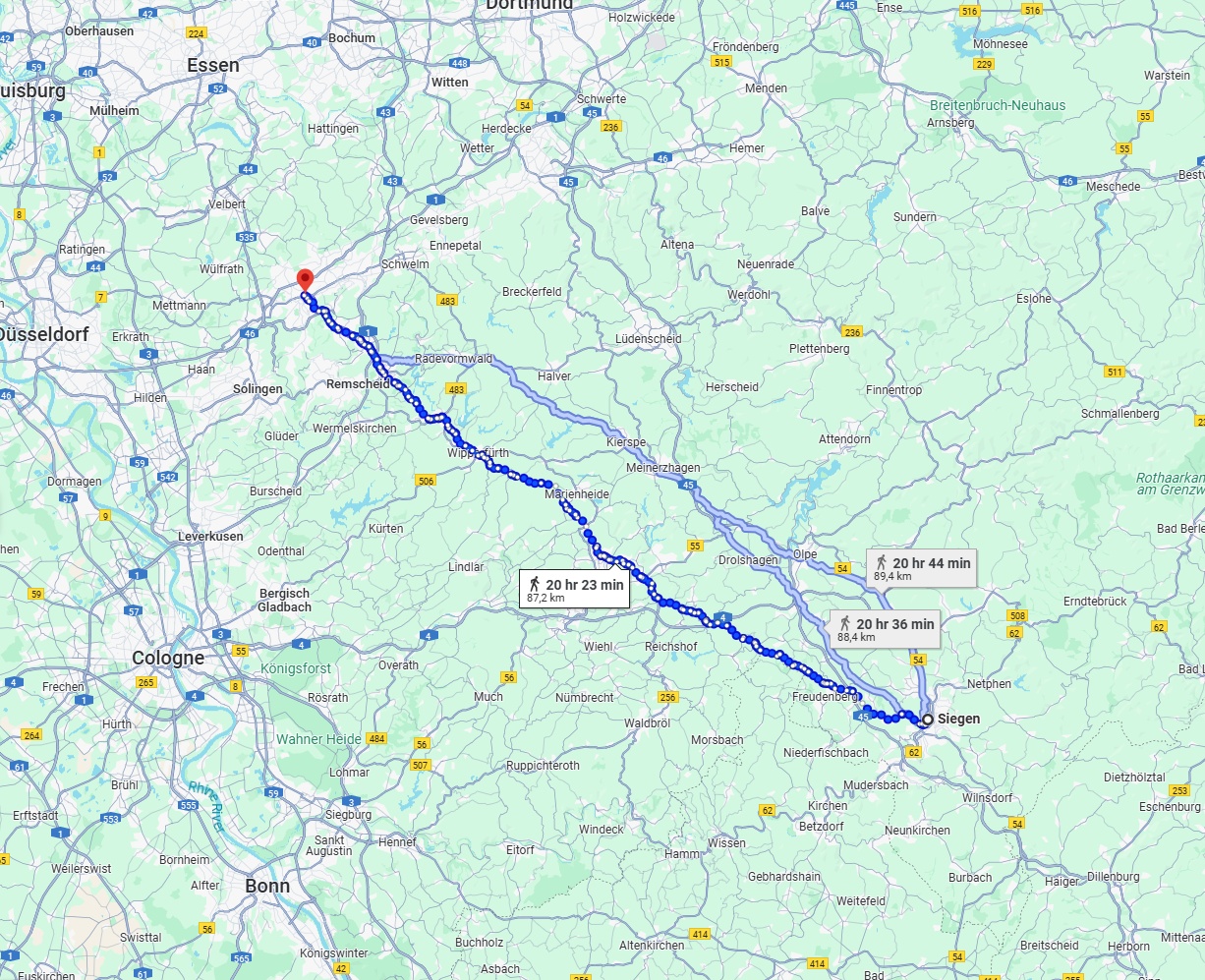 Anreise von Siegen Zu Wuppertal Über 