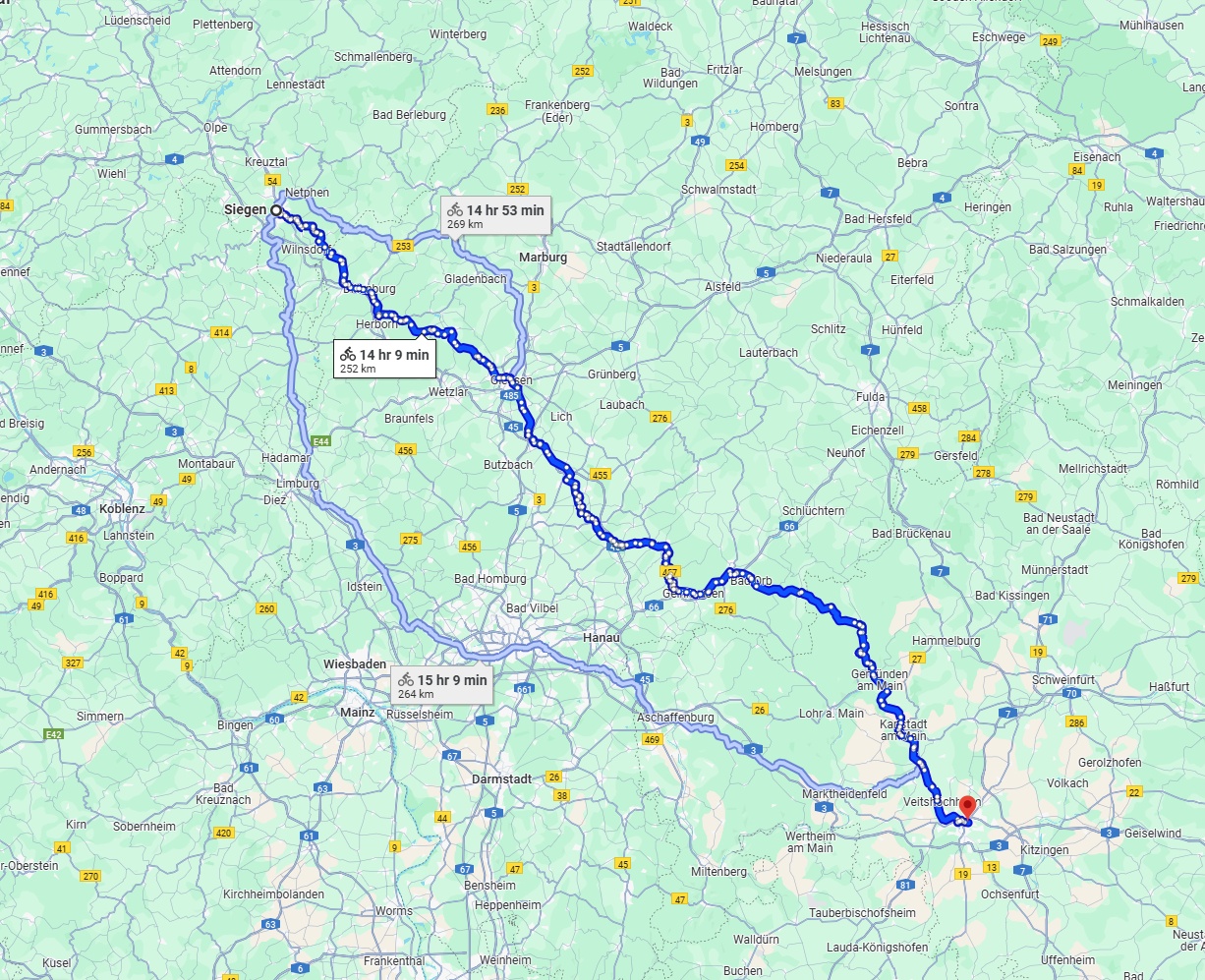 Anreise von Siegen Zu Würzburg Über 