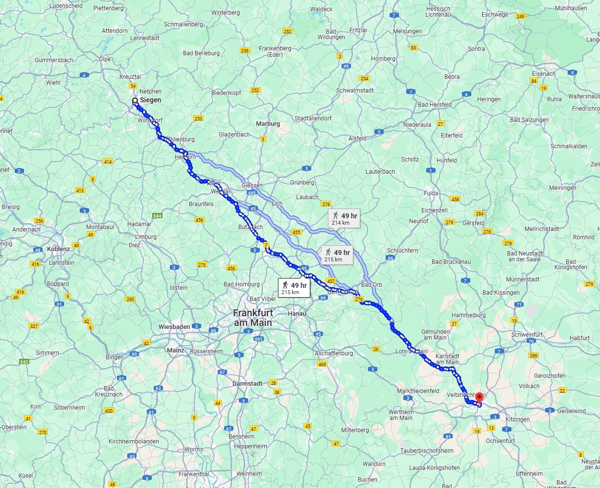 Anreise von Siegen Zu Würzburg Über 