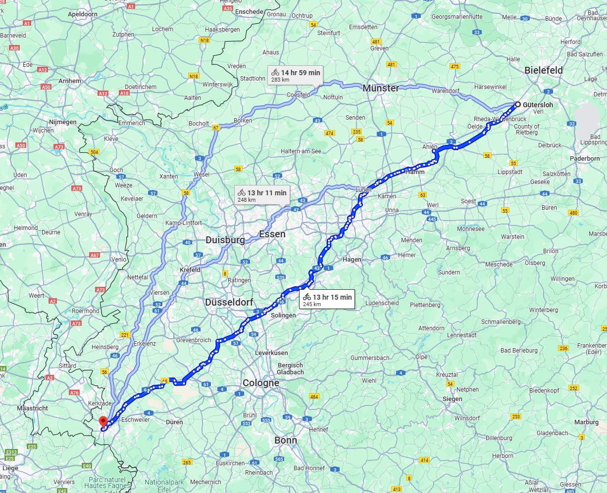 Anreise von Gütersloh Zu Aachen Über 