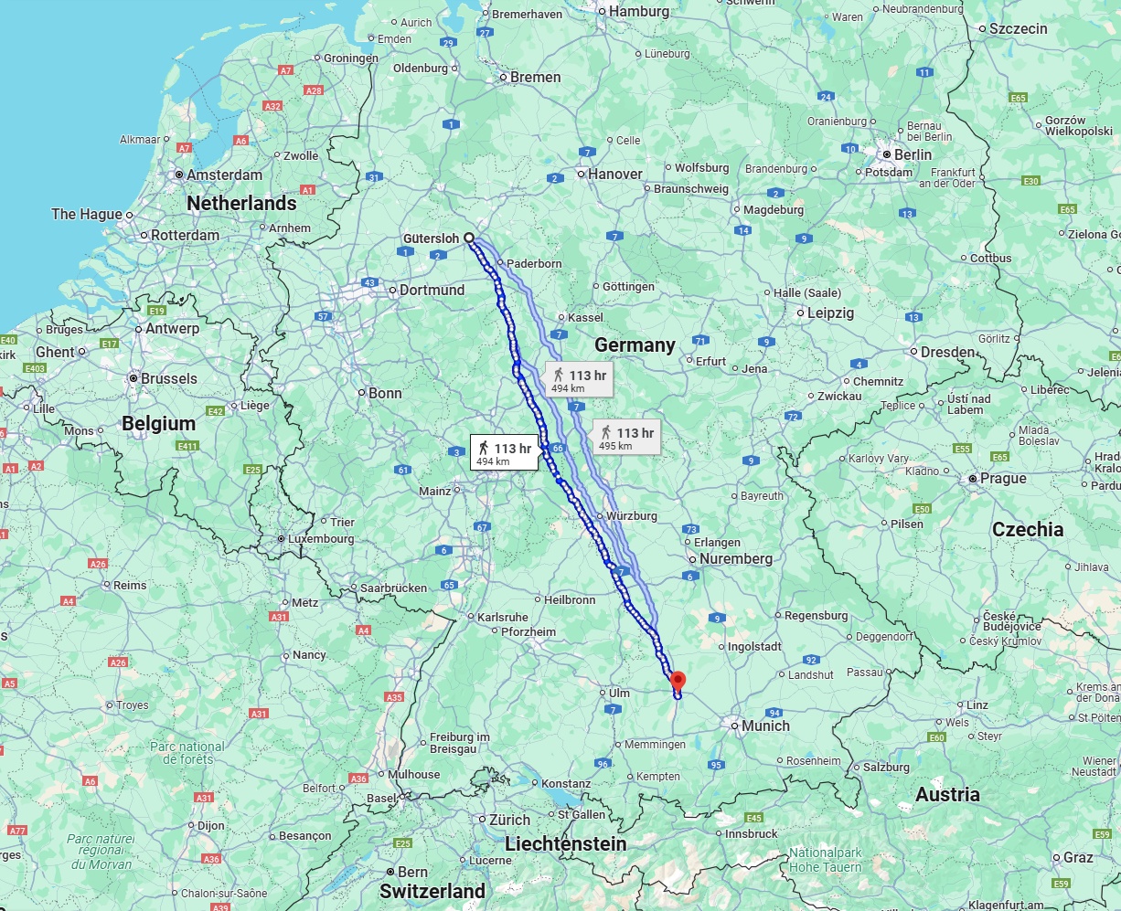 Anreise von Gütersloh Zu Augsburg Über 