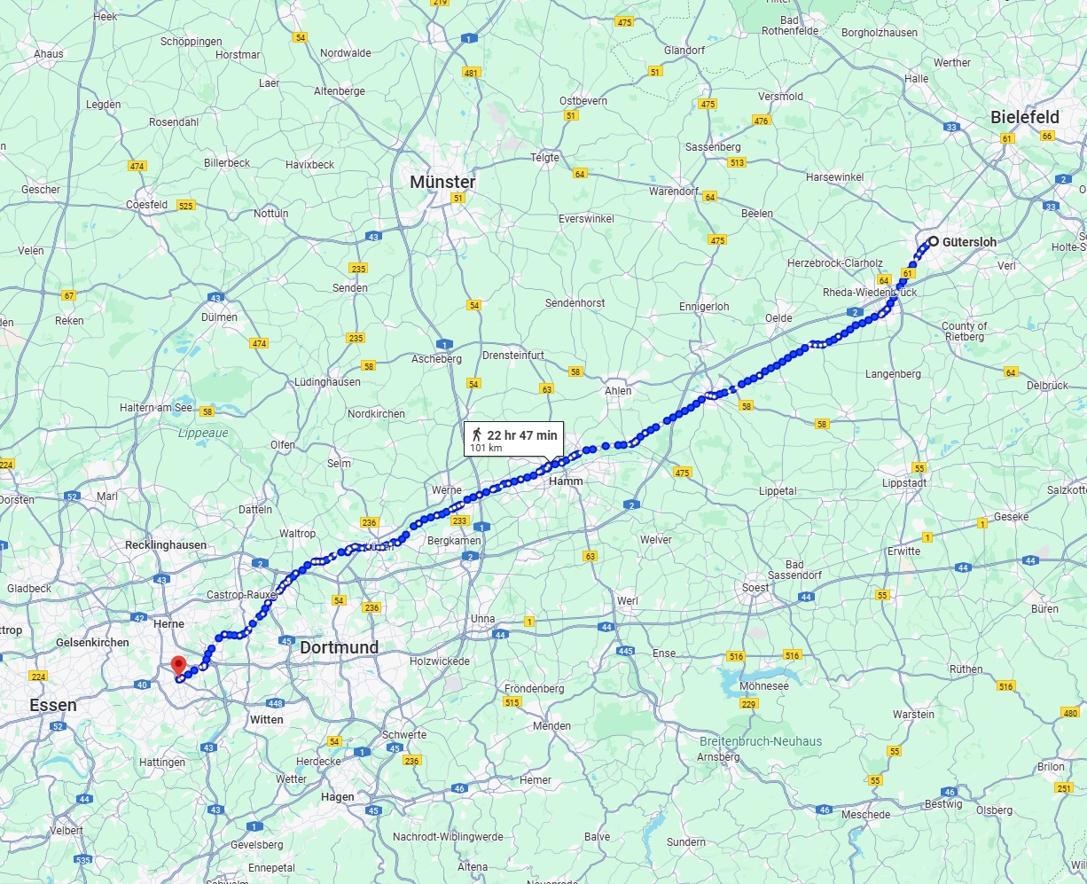 Anreise von Gütersloh Zu Bochum Über 