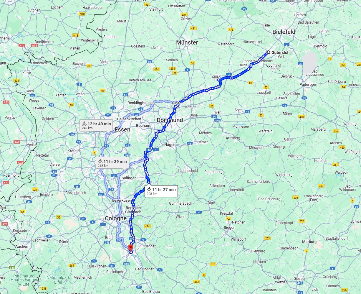 Anreise von Gütersloh Zu Bonn Über 