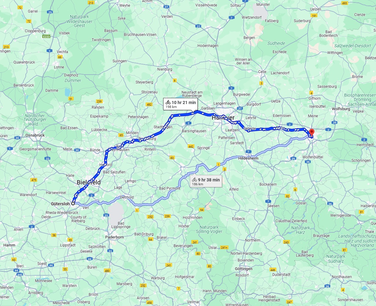 Anreise von Gütersloh Zu Braunschweig Über 