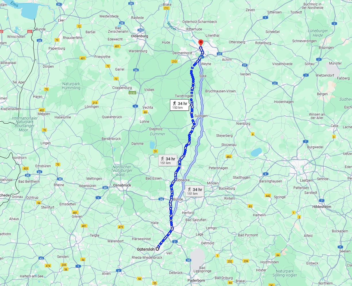 Anreise von Gütersloh Zu Bremen Über 