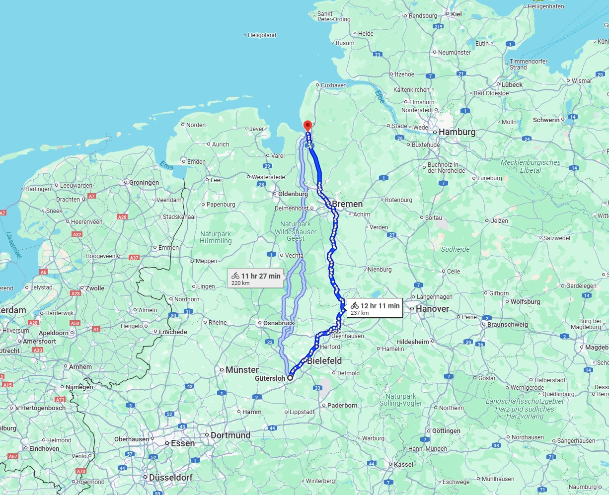 Anreise von Gütersloh Zu Bremerhaven Über 