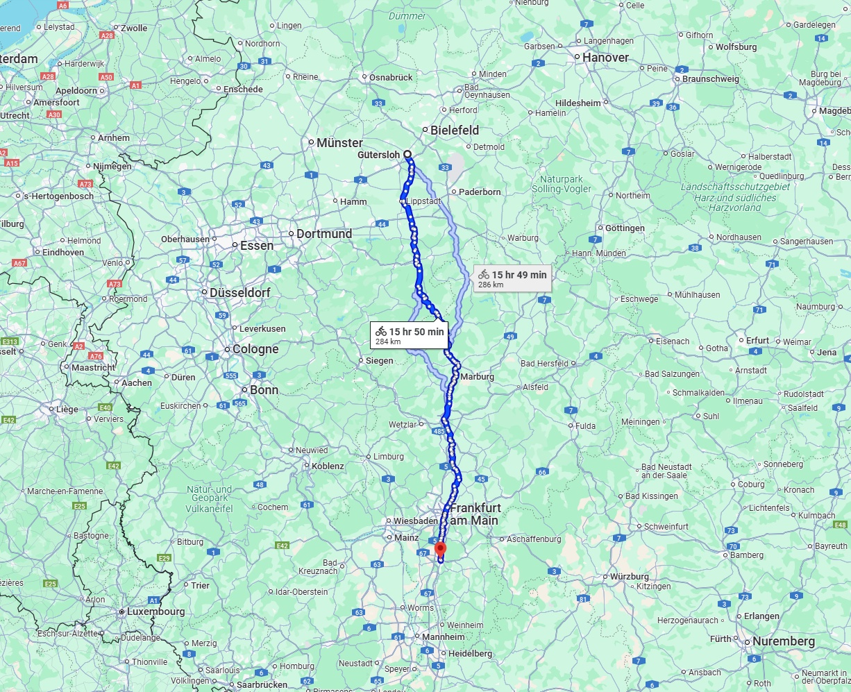 Anreise von Gütersloh Zu Darmstadt Über 