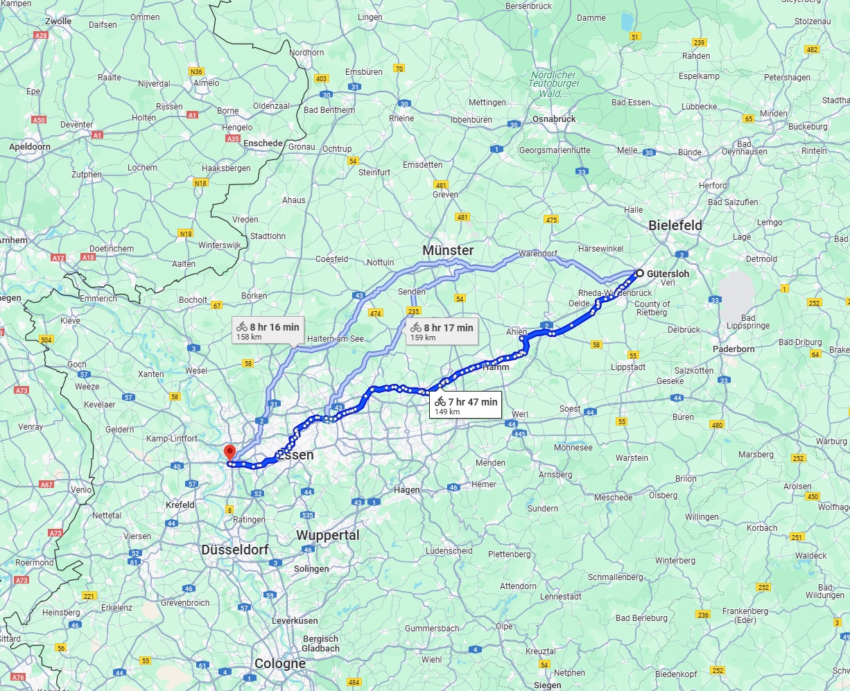 Anreise von Gütersloh Zu Duisburg Über 