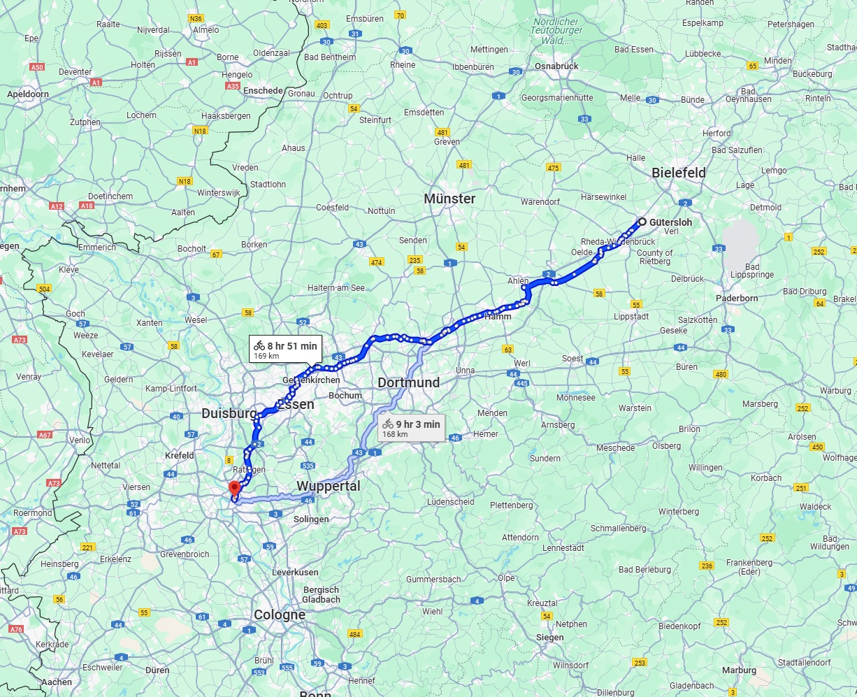 Anreise von Gütersloh Zu Düsseldorf Über 