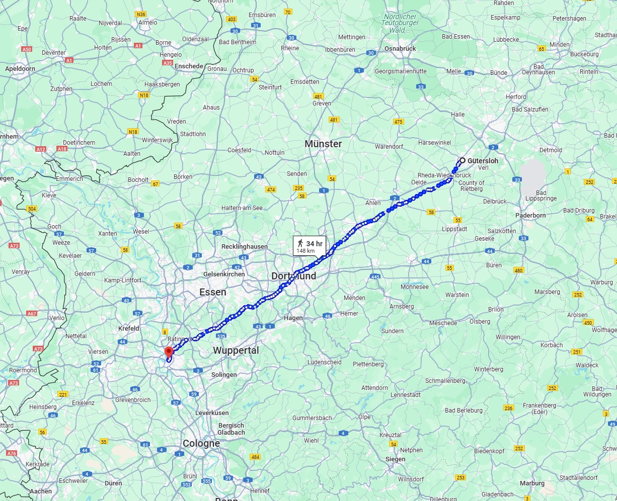 Anreise von Gütersloh Zu Düsseldorf Über 