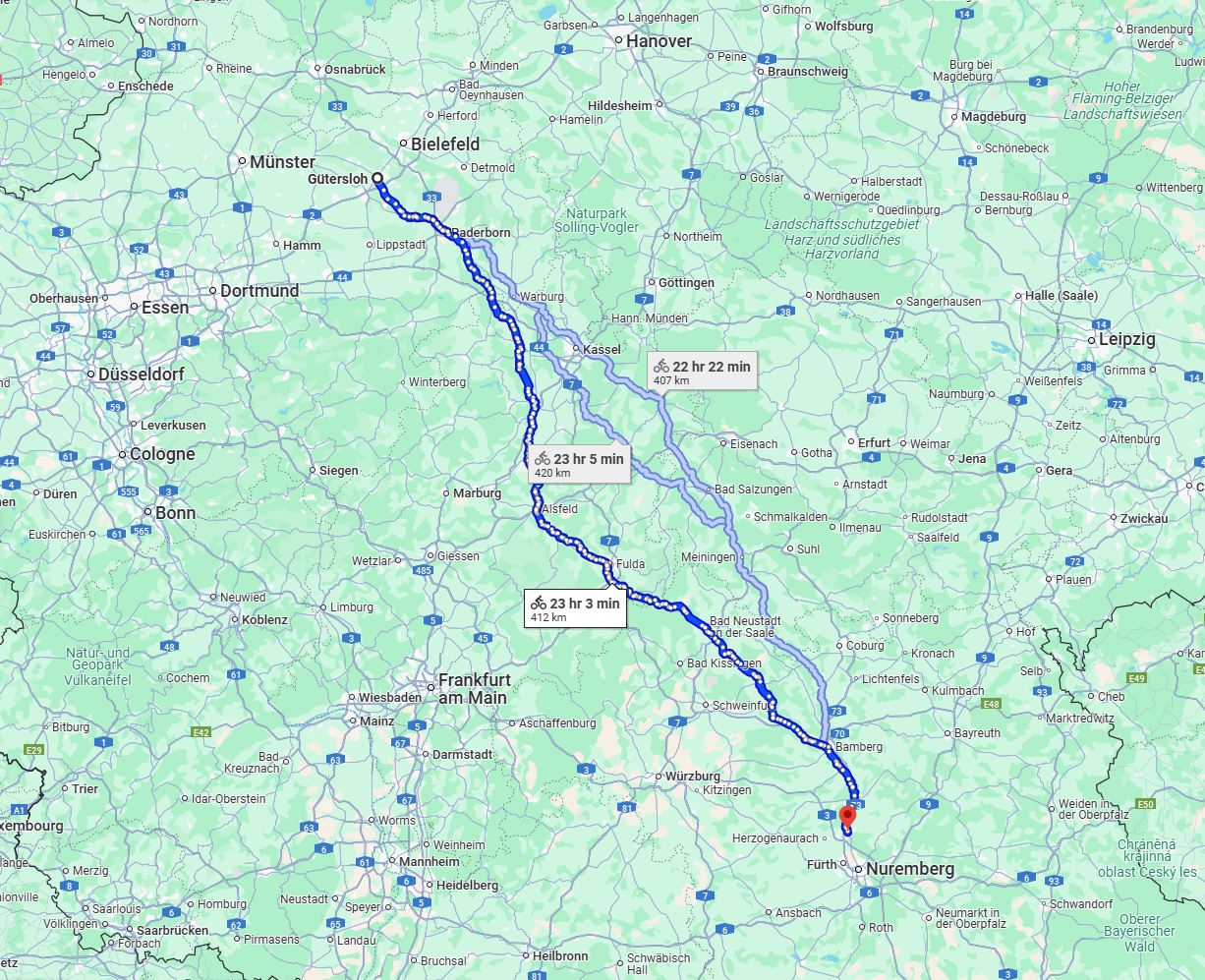 Anreise von Gütersloh Zu Erlangen Über 